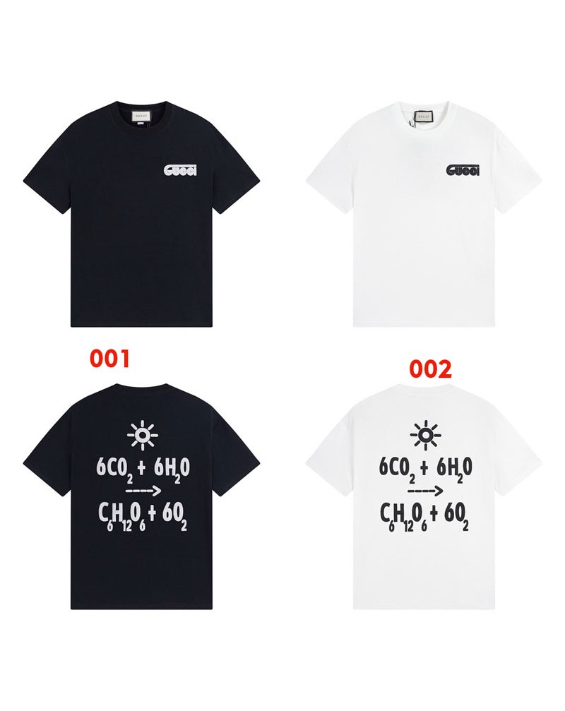 グッチ ｔシャツ半袖個性人気ブランドティシャツ短袖化学式プリント付きカッコイイトップス男女兼用