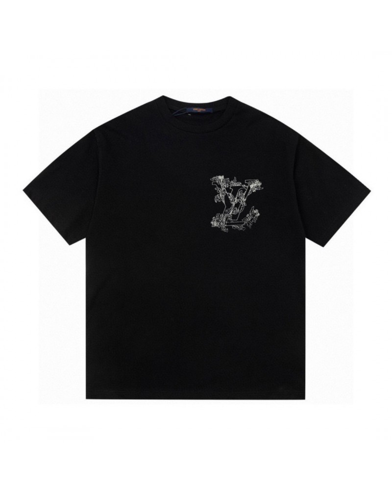 ヴィトン ｔシャツ半袖精緻刺繍高品質コットン製ティシャツ短袖トップス男女向け人気