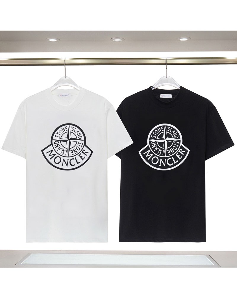 モンクレール tシャツ 半袖ペアお揃い人気ブランドティシャツトップスコットン製ファッション高級感