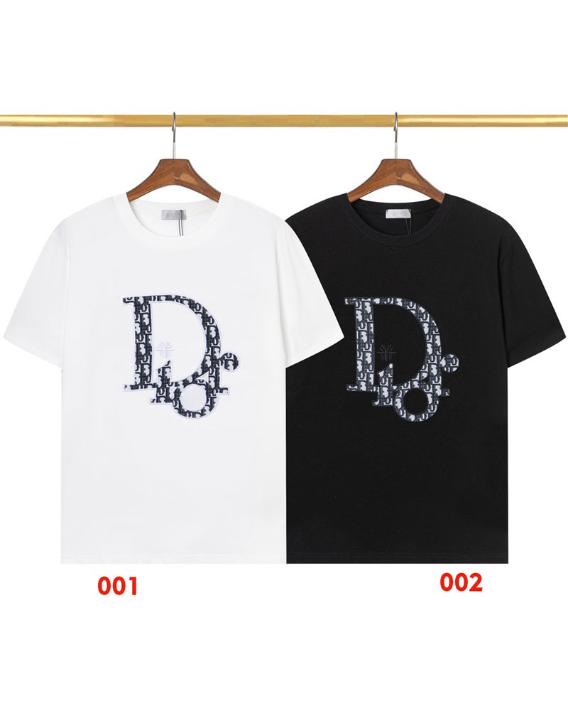 ディオール Ｔシャツ半袖精緻刺繍ロゴ高級人気ソフトトップスペアお揃い欧米風