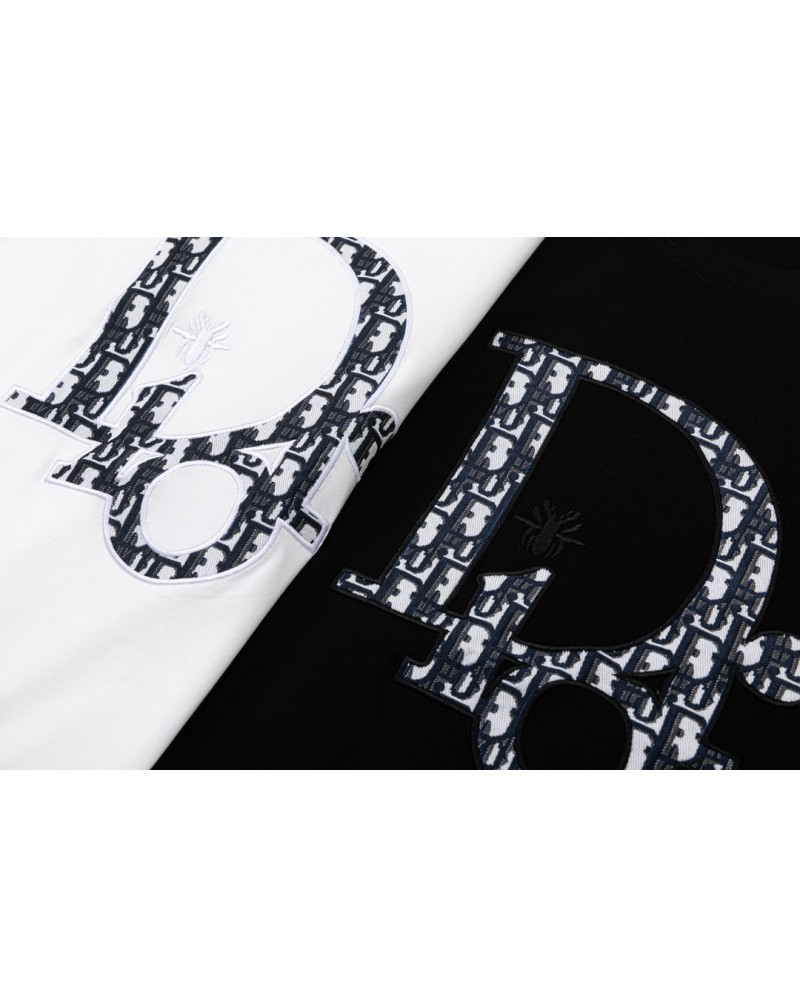 ディオール Ｔシャツ半袖精緻刺繍ロゴ高級人気ソフトトップスペアお揃い欧米風