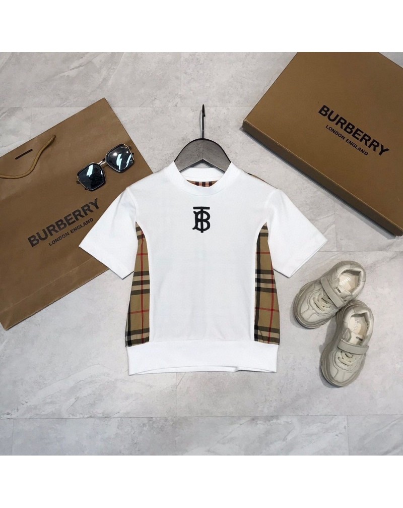 バーバリーキッズセット半袖半ズボン二点セットガールズＴシャツスカート上下２点セット可愛いお洒落