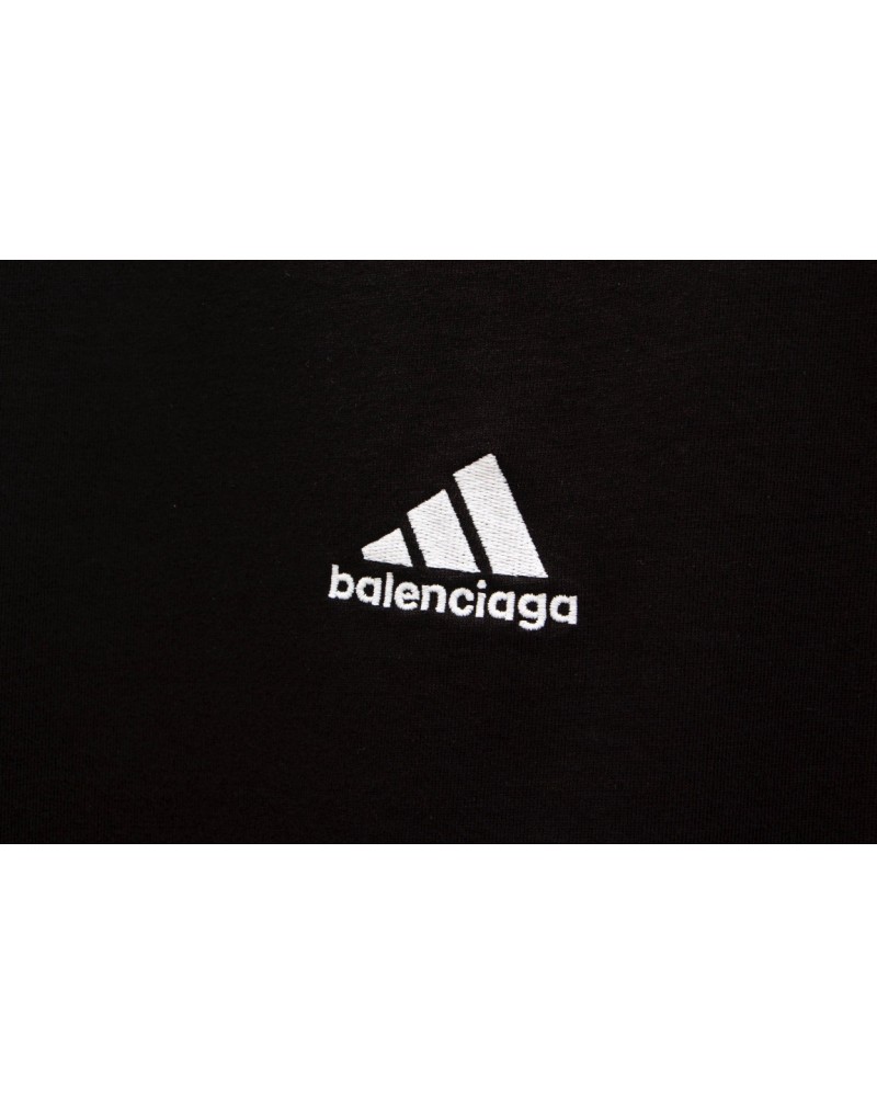 バレンシアガアディダス tシャツ半袖お洒落混色コットン製ファッション人気ティシャツトップス