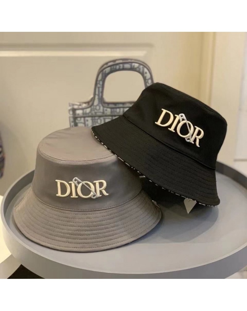 ディオール 漁師帽子両面兼用精緻刺繍帽子カジュアル人気日よけハット