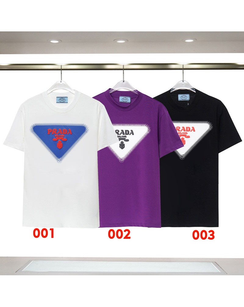 プラダ tシャツ半袖人気新作お洒落潮流ティシャツトップス男女向け