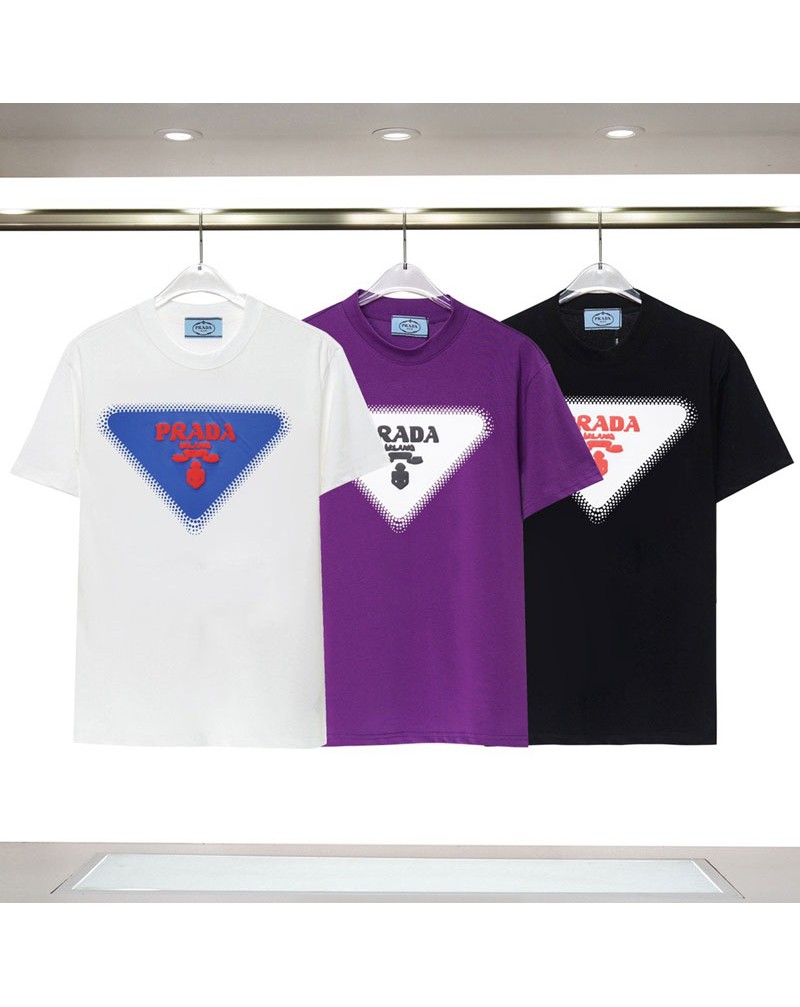 プラダ tシャツ半袖人気新作お洒落潮流ティシャツトップス男女向け