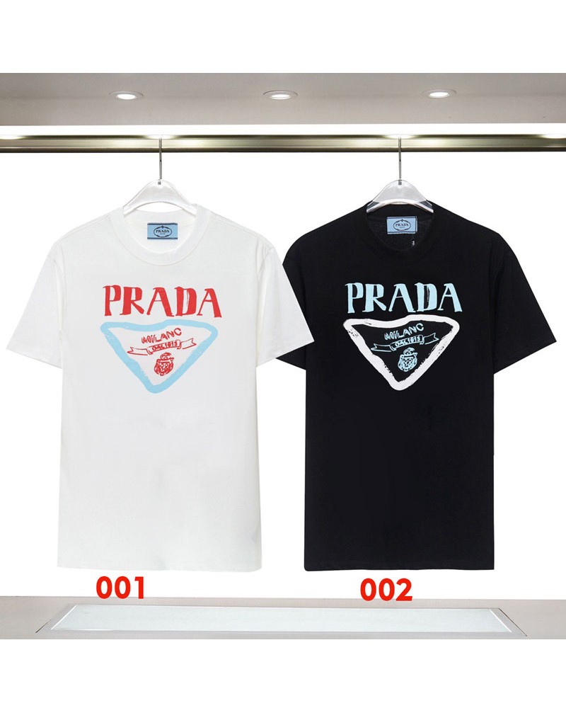 プラダ tシャツ半袖カジュアル人気経典プリント男女向け プラダ tシャツ半袖カジュアル人気経典プリント男女向け