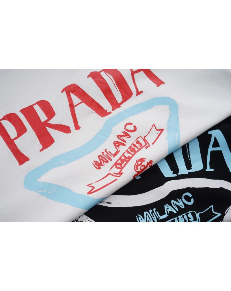 プラダ tシャツ半袖カジュアル人気経典プリント男女向け プラダ tシャツ半袖カジュアル人気経典プリント男女向け