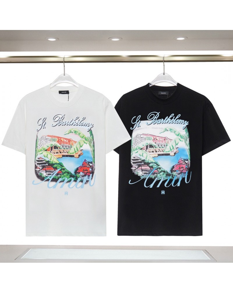 AMIRI tシャツ半袖夏服お洒落ハワイ風ティシャツトップスメンズレディース向け人気新作