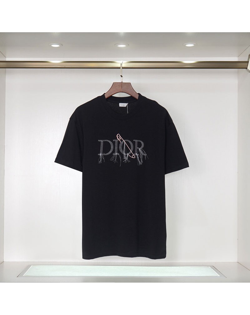 ディオール tシャツ半袖精緻刺繍フリンジ潮流人気新作お洒落短袖上着