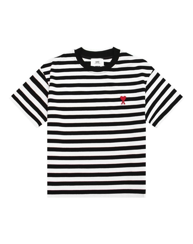 アミパリス Ｔシャツ半袖ストライプファッションお洒落ティシャツ短袖メンズレディース向け人気上着