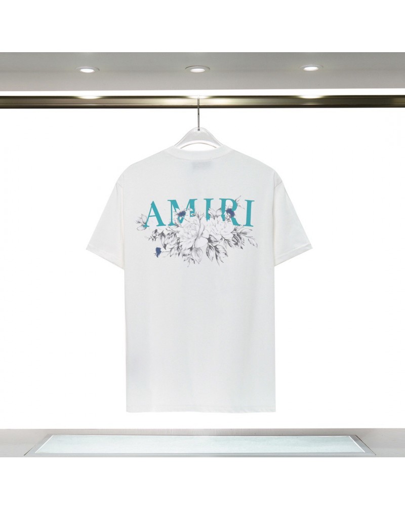 アミリ Tシャツ半袖お洒落花プリント付き個性潮流ティシャツ短袖男女向け アミリ Tシャツ半袖お洒落花プリント付き個性潮流ティシャツ短袖男女向け