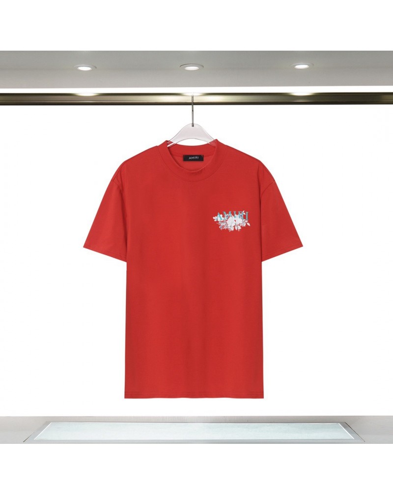 アミリ Tシャツ半袖お洒落花プリント付き個性潮流ティシャツ短袖男女向け アミリ Tシャツ半袖お洒落花プリント付き個性潮流ティシャツ短袖男女向け