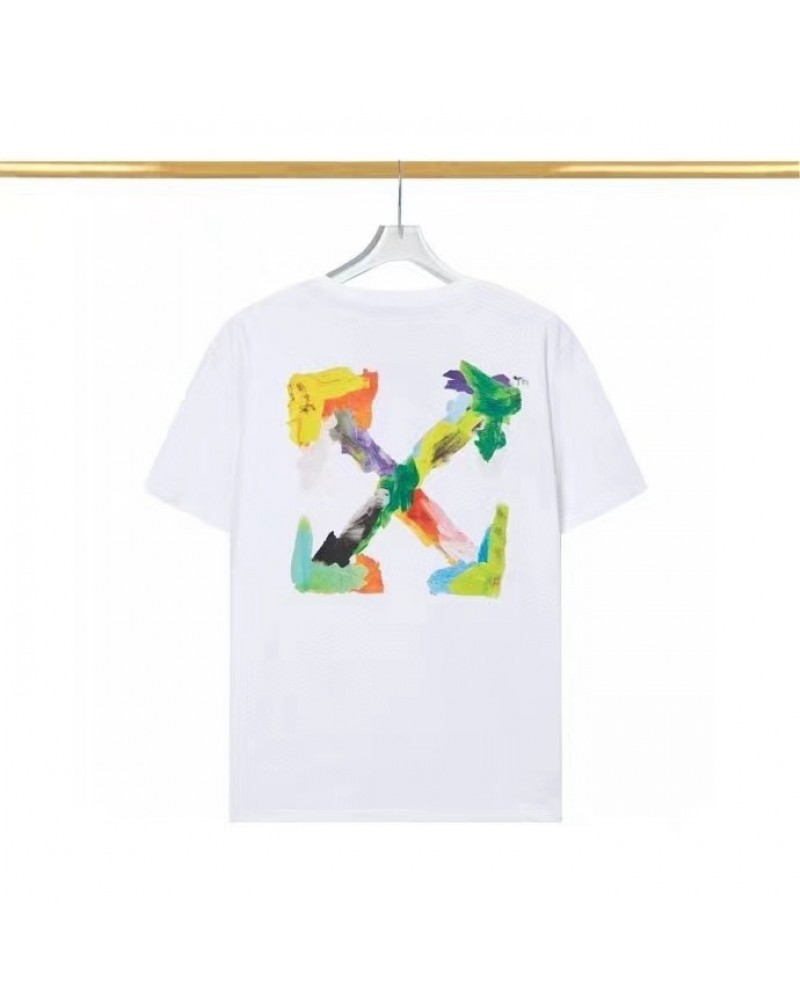 オーフホワイト ティシャツ半袖潮流個性コットン肌に柔らかいティシャツ短袖トップスメンズレディース兼用