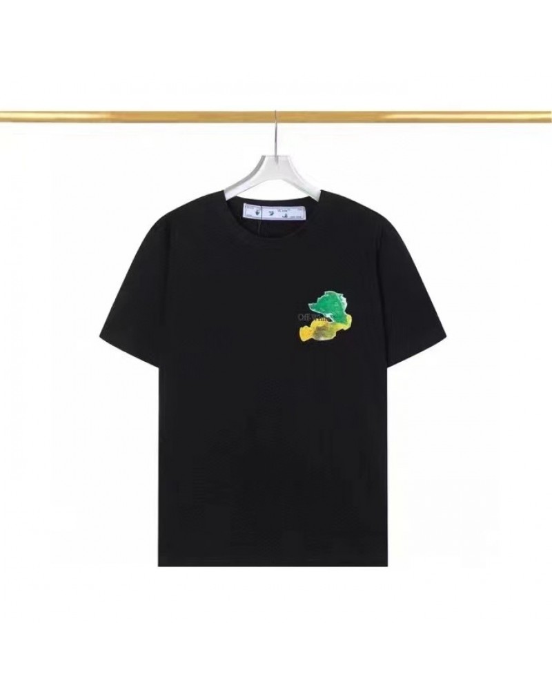 オーフホワイト ティシャツ半袖潮流個性コットン肌に柔らかいティシャツ短袖トップスメンズレディース兼用