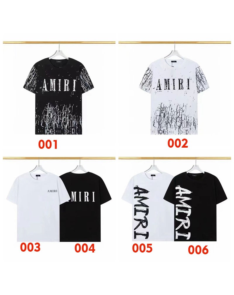 アミリ Tシャツ半袖個性潮流欧米風ティシャツ短袖ペアお揃い人気コットン製トップス