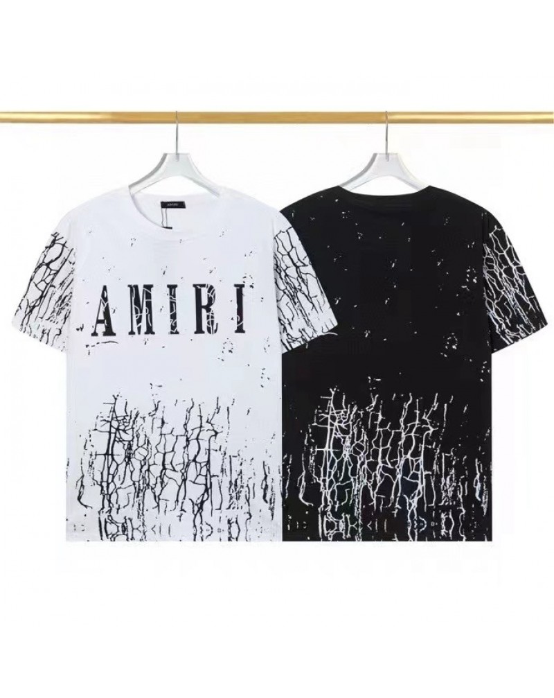 アミリ Tシャツ半袖個性潮流欧米風ティシャツ短袖ペアお揃い人気コットン製トップス