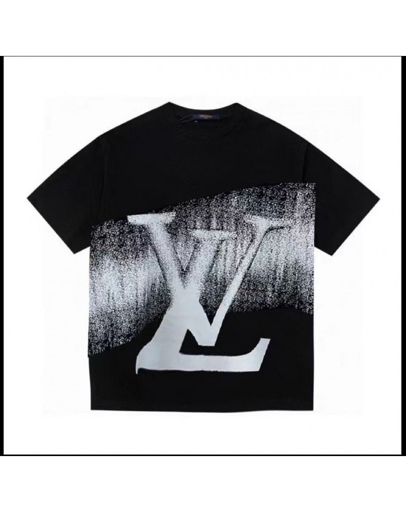 ヴィトン Tシャツ半袖潮流スタイル落書きプリントカジュアル個性ティシャツ短袖高級上着