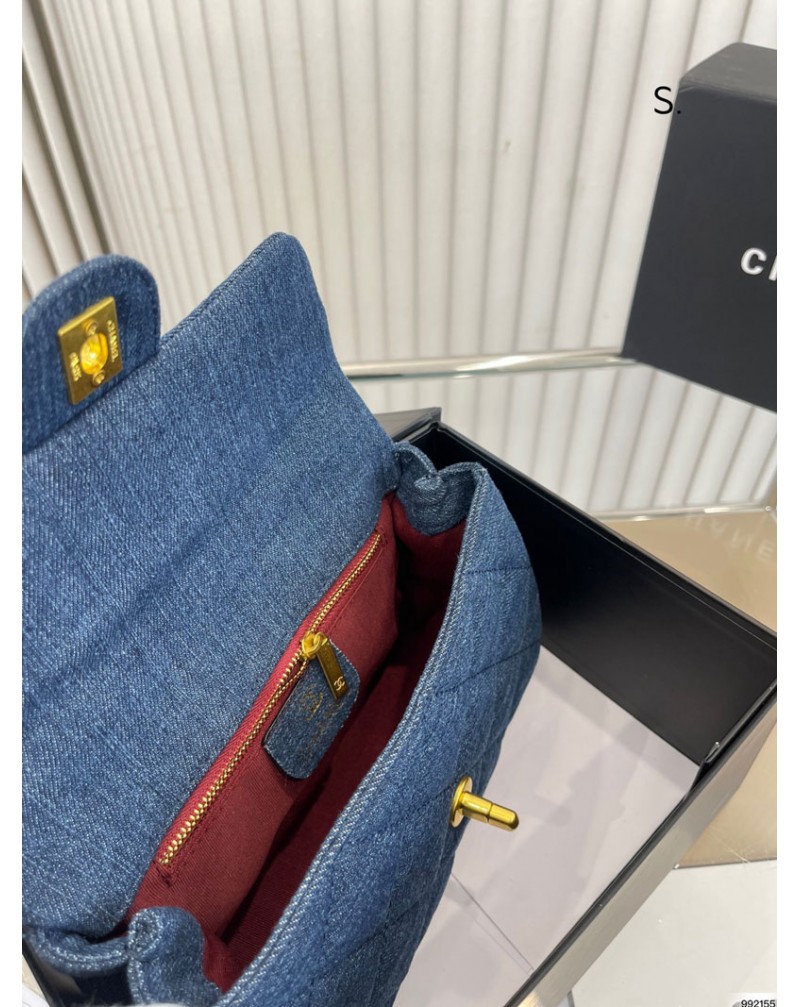 シャネル ショルダーバックデニムお洒落小香風ファッション人気チェーン肩紐付き高級カバン