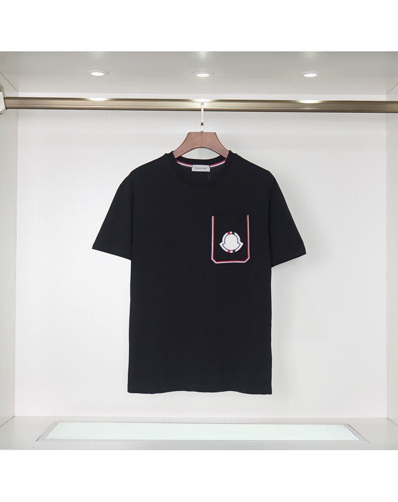 モンクレール Tシャツポケット付きファッション潮流人気半袖トップス精緻刺繍