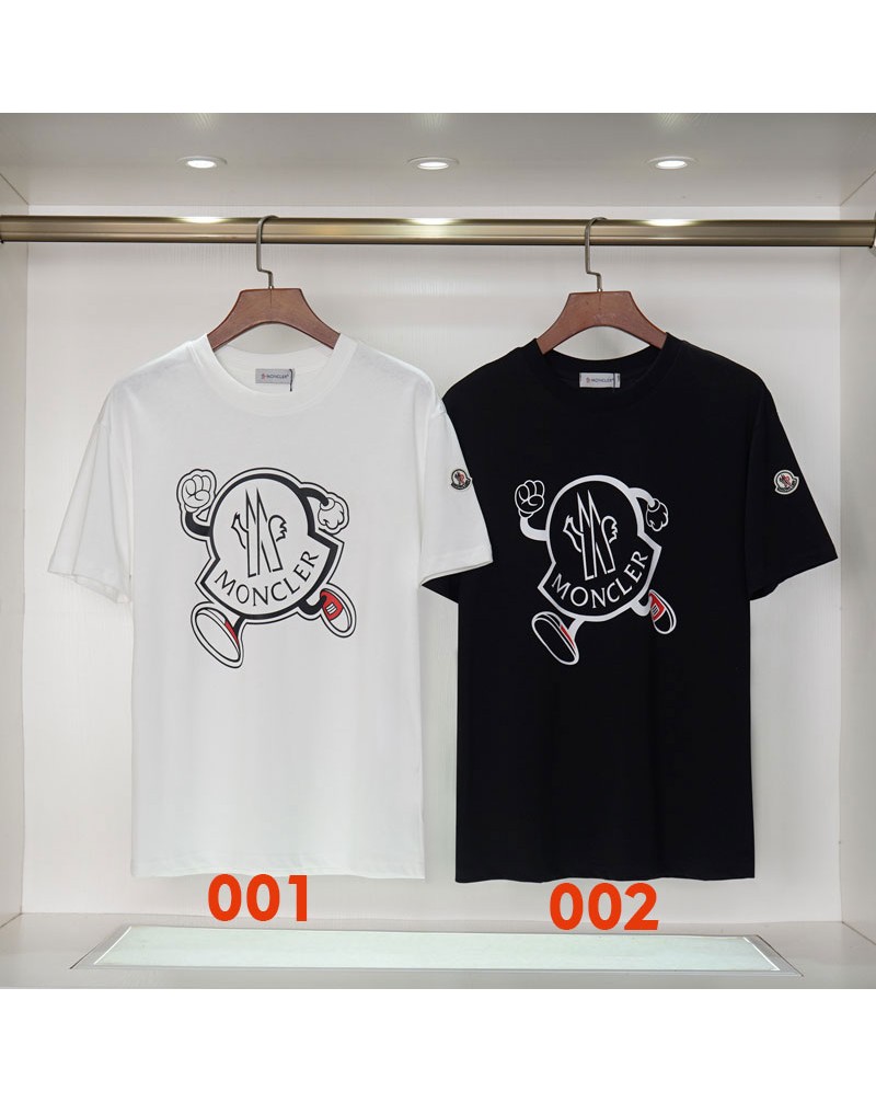 モンクレール Tシャツ半袖モンクレール 個性設計お洒落コットンティシャツトップスペアお揃い