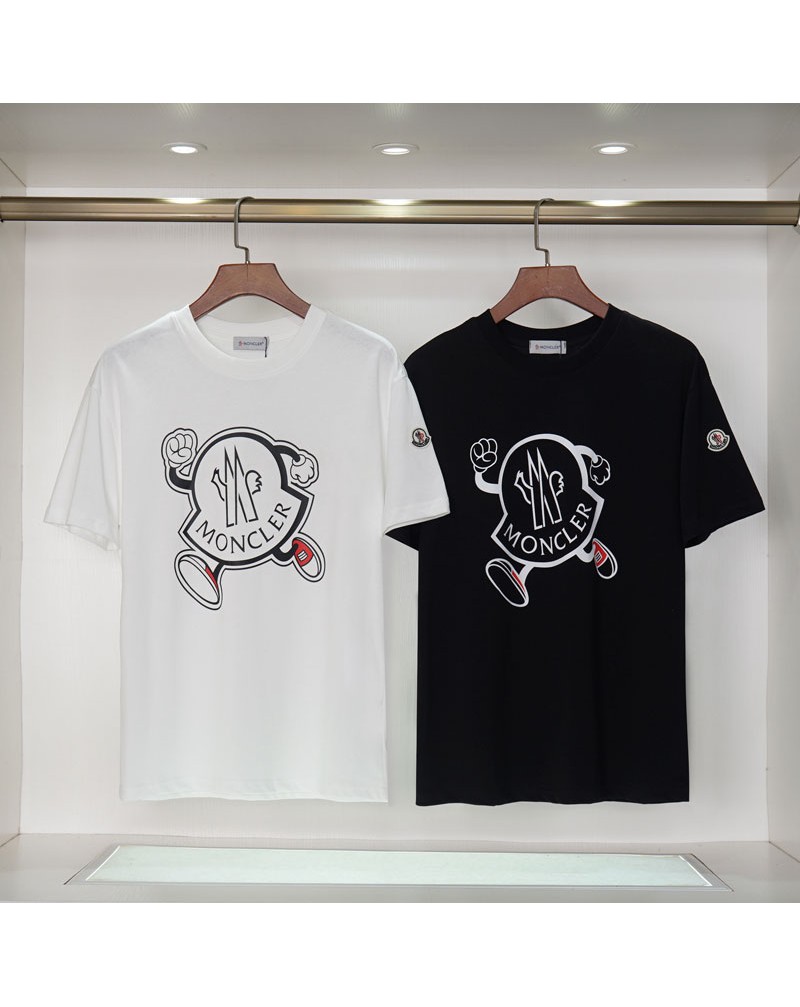 モンクレール Tシャツ半袖モンクレール 個性設計お洒落コットンティシャツトップスペアお揃い