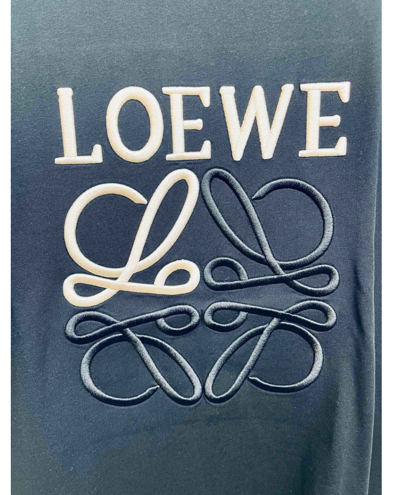 ロエベ Tシャツ半袖精緻刺繍高級ティシャツコットントップスペアお揃い超人気
