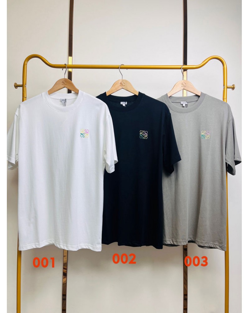 ロエベ Tシャツ半袖精緻刺繍ティシャツ短袖カジュアル人気ブランドコットントップス