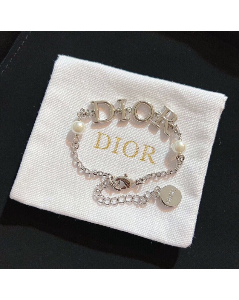 ディオール ブレスレットお洒落真珠付き優雅ブレスレット腕飾り物女性人気