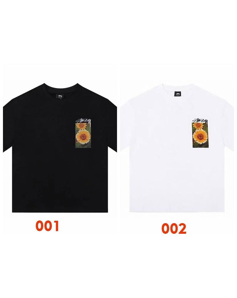 stussy Tシャツ半袖個性潮流お洒落プリントコットンティシャツトップスメンズレディース兼用