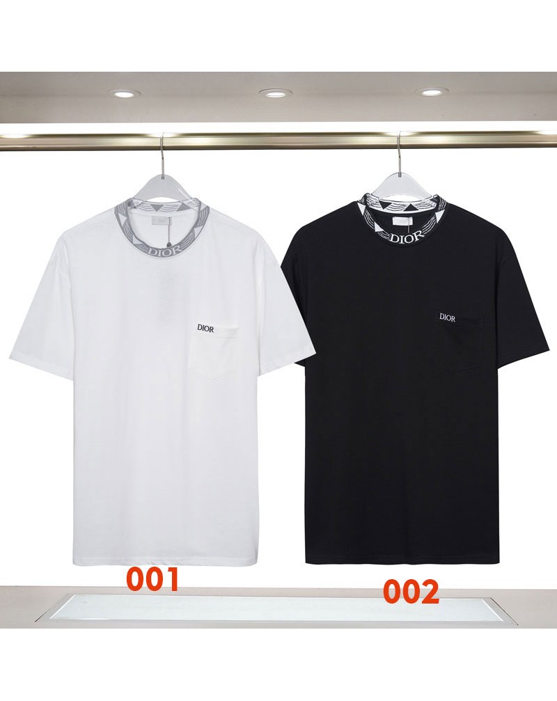 ディオール Tシャツ半袖お洒落人気ティシャツコットン個性潮流ペアルックトップス