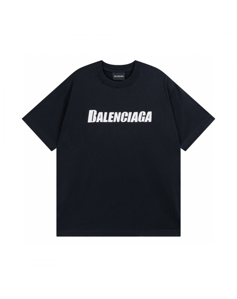 バレンシアガ Tシャツ半袖コットン人気韓国風コットン古い穴を開けるティシャツ潮流個性芸能人愛着上着カジュアルファッション感
