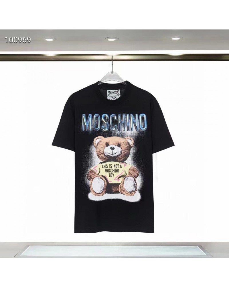 モスキーノTシャツ半袖可愛いクマちゃん付きカップル向けインキコットンティシャツ短袖