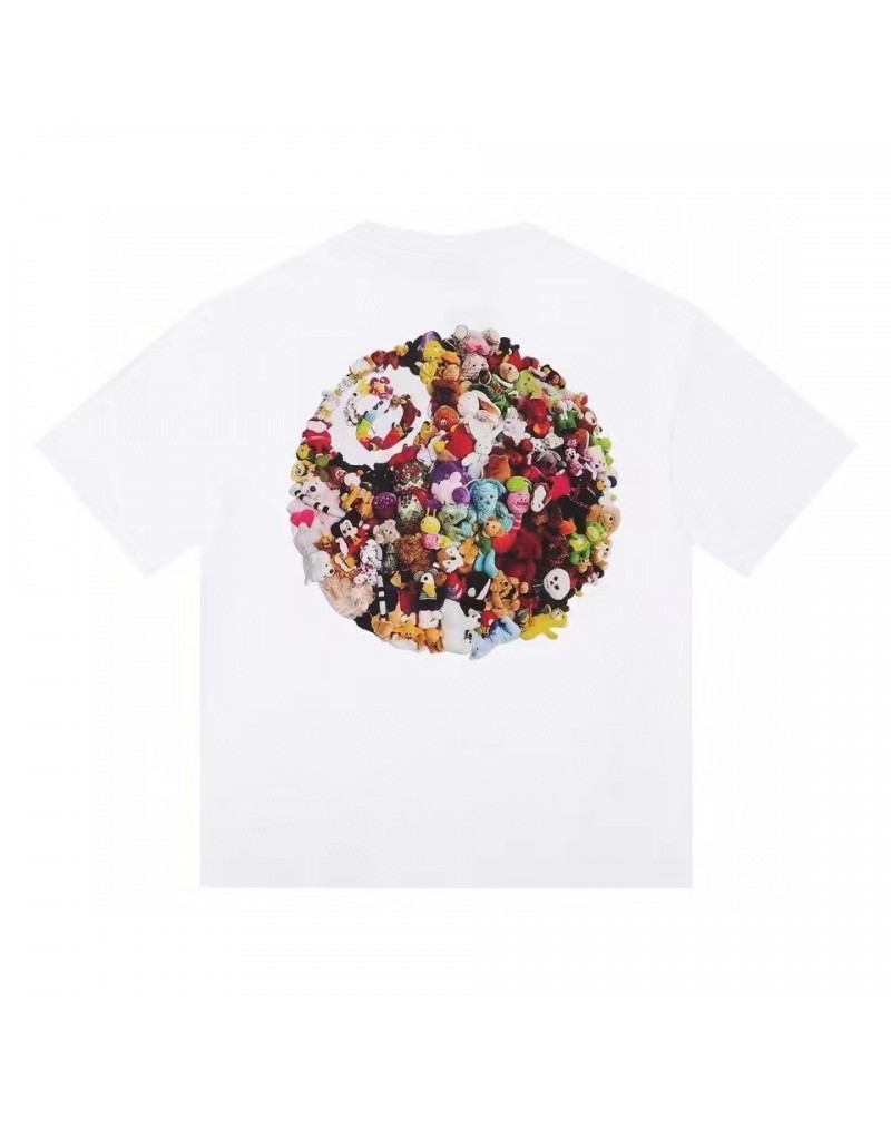 ステューシー 半袖個性潮流Tシャツ短袖お洒落玩具プリント付きファッション人気ペアお揃いコットントップス