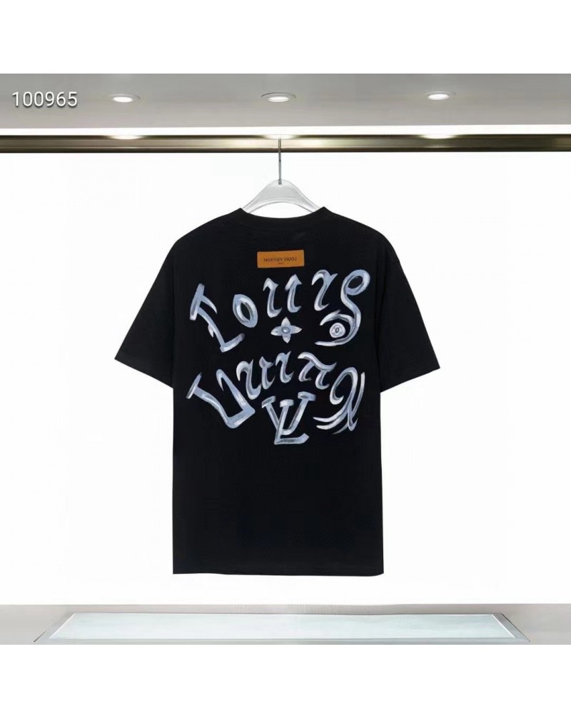 ヴィトン Tシャツ半袖お洒落個性プリントティシャツ短袖カジュアル人気男女兼用