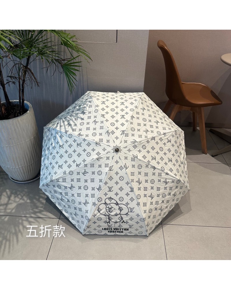 ヴィトン 傘お洒落ひまわり晴雨兼用傘五折り携帯便利人気カサ日焼け止め梅雨対策UVカット防止