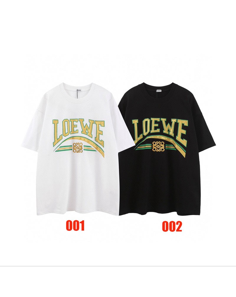 ロエベ ｔシャツ半袖コットン製人気個性ティシャツ短袖男女兼用ファッション感