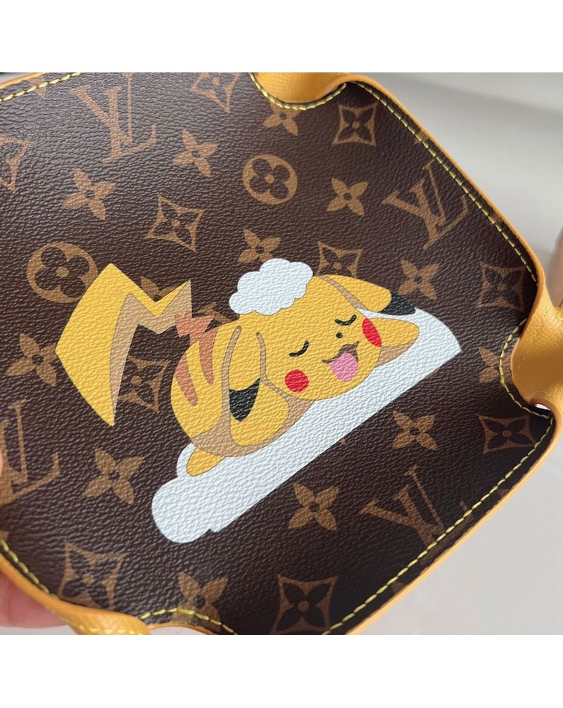 ヴィトンティッシュケース可愛いポケモン付き個性トレイ お皿レザー製お洒落モノグラム
