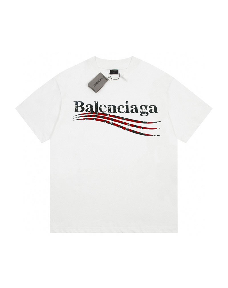 バレンシアガシュプリームコラボTシャツ半袖お洒落潮流個性ティシャツ男女兼用人気コットン短袖高級