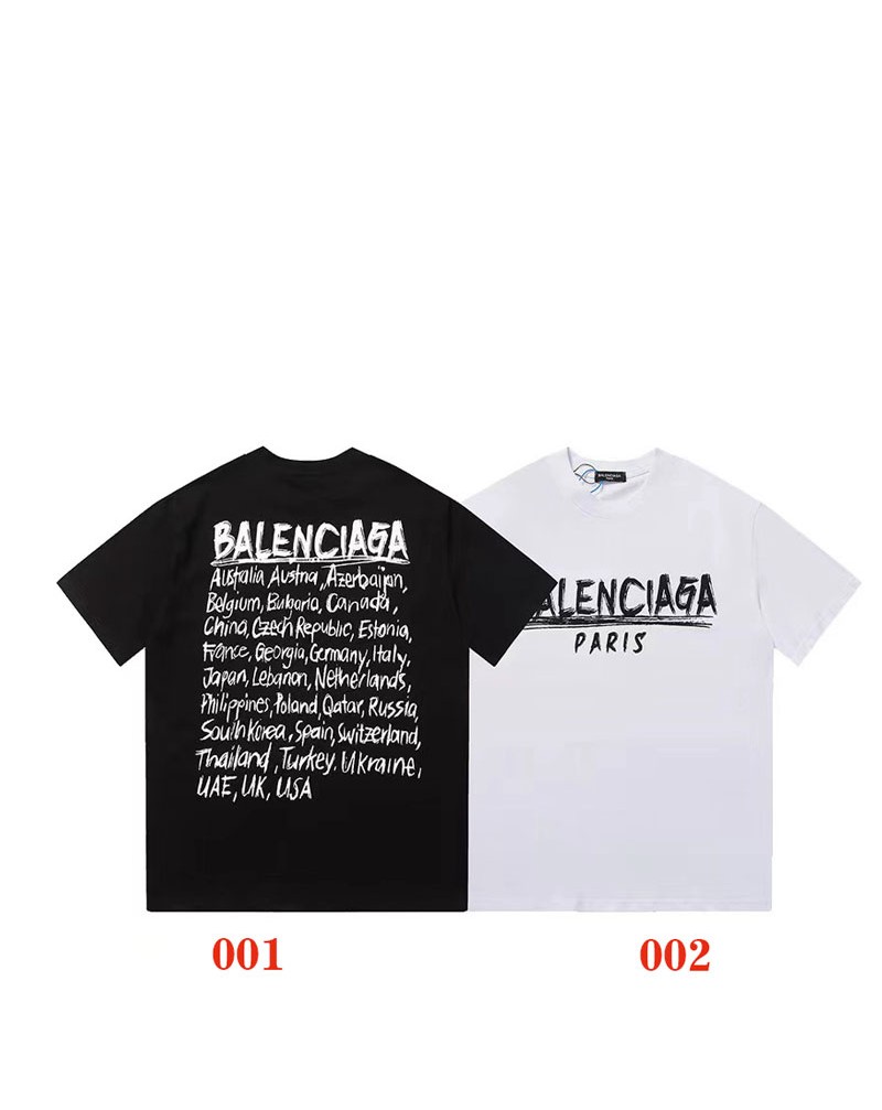 バレンシアガ Tシャツ半袖お洒落個性韓国風ティシャツ男女兼用人気
