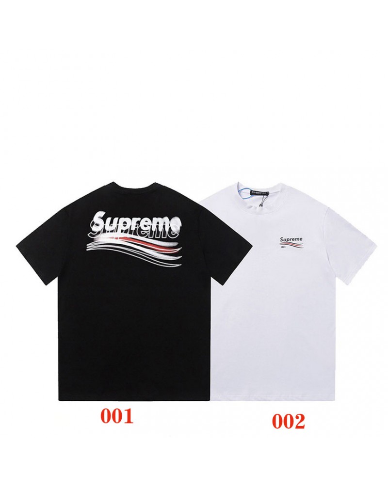 シュプリームバレンシアガ Tシャツ半袖コットン潮流ティシャツ個性メンズレディース兼用人気