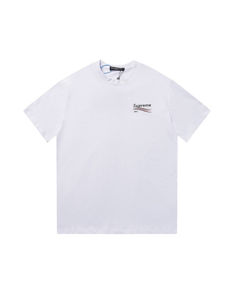 シュプリームバレンシアガ Tシャツ半袖コットン潮流ティシャツ個性メンズレディース兼用人気