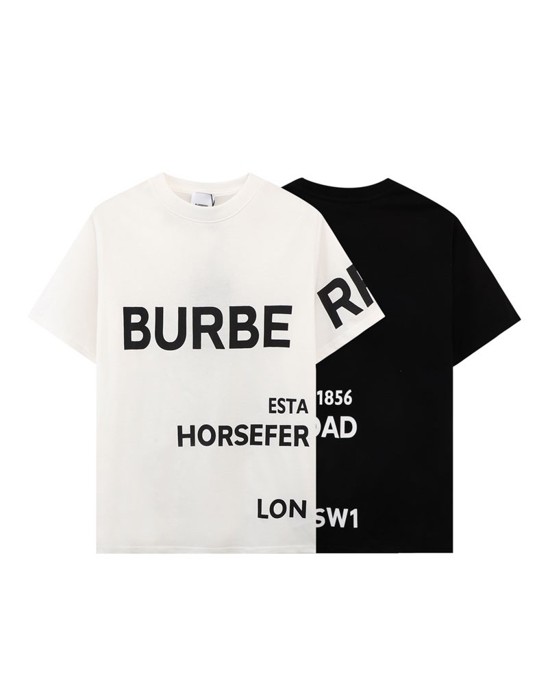 バーバリー ｔシャツ半袖ファッションイギリス風ティシャツコットントップスカジュアル超人気男女兼用