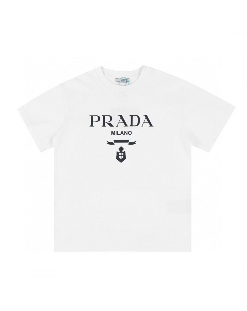 プラダ tシャツ半袖コットン製人気お洒落潮流ティシャツトップスペアお揃い新作 プラダ tシャツ半袖コットン製人気お洒落潮流ティシャツトップスペアお揃い新作