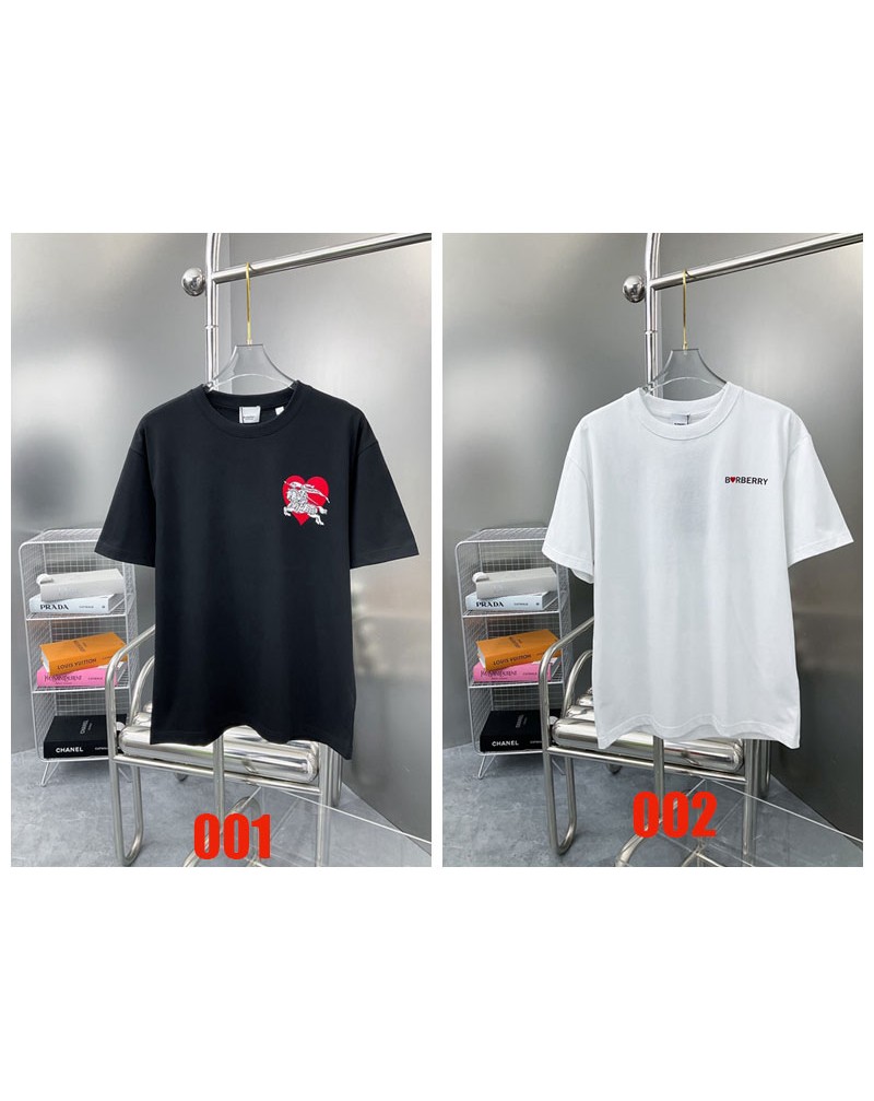 バーバリー Tシャツ半袖お洒落ペアルックガ コットンカジュアル人気ティシャツ丸首トップスバレンタイン限定 バーバリー Tシャツ半袖お洒落ペアルックガ コットンカジュアル人気ティシャツ丸首トップスバレンタイン限定