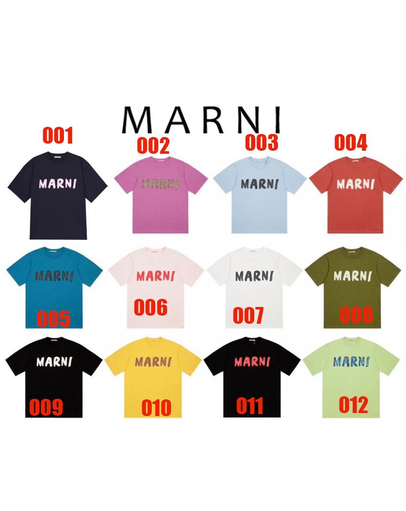 MARNI Tシャツ半袖潮流個性新作ストリート風カジュアル人気ティシャツ男女兼用