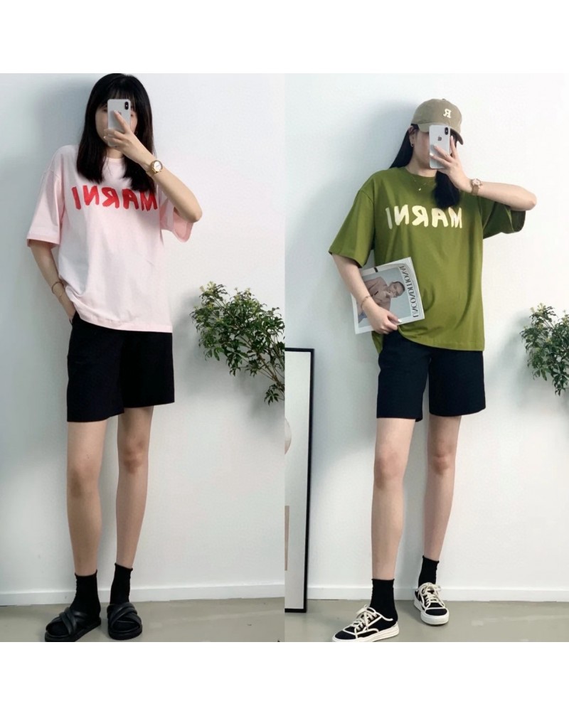 MARNI Tシャツ半袖潮流個性新作ストリート風カジュアル人気ティシャツ男女兼用