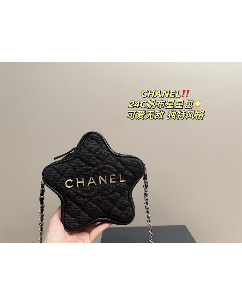 シャネル ミニショルダーバッグ可愛い星モデルお洒落小香風ファッション経典新作高級TOPキャンバス製耐摩擦