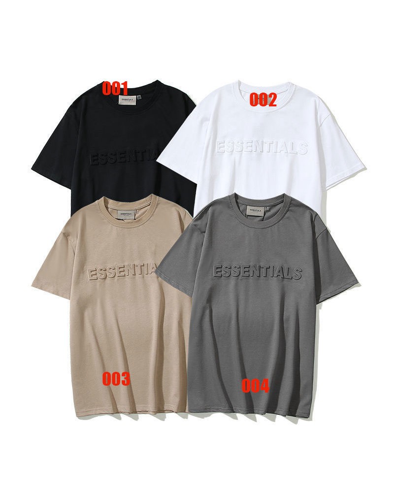 ESSENTIALS Tシャツ半袖お洒落個性立体浮き彫りティシャツコットン製トップスストリート風