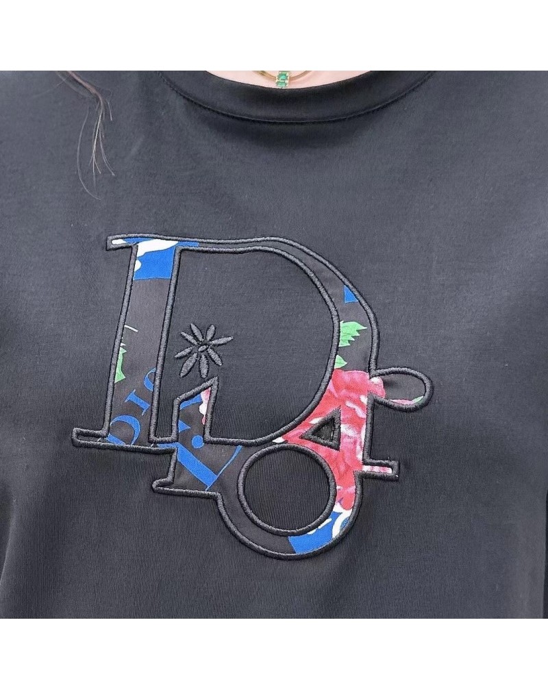 ディオール Tシャツロングスカートセット花プリント付きお洒落ファッションセット